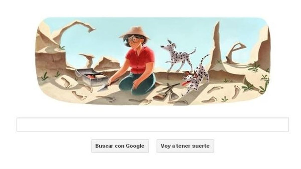La antropóloga Mary Leakey realiza sus excavaciones en Google