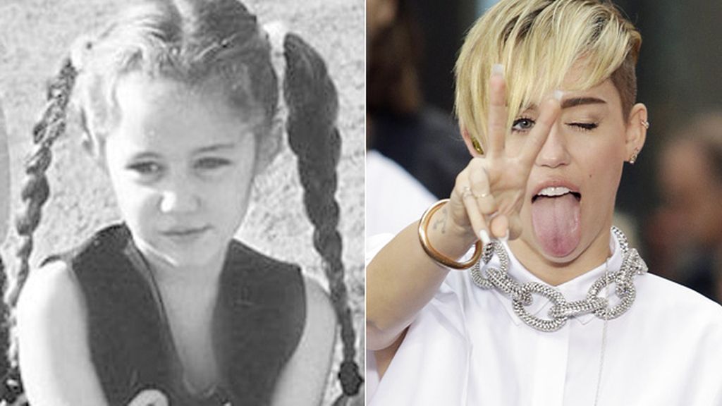 Miley Cyrus de pequeña en el colegio