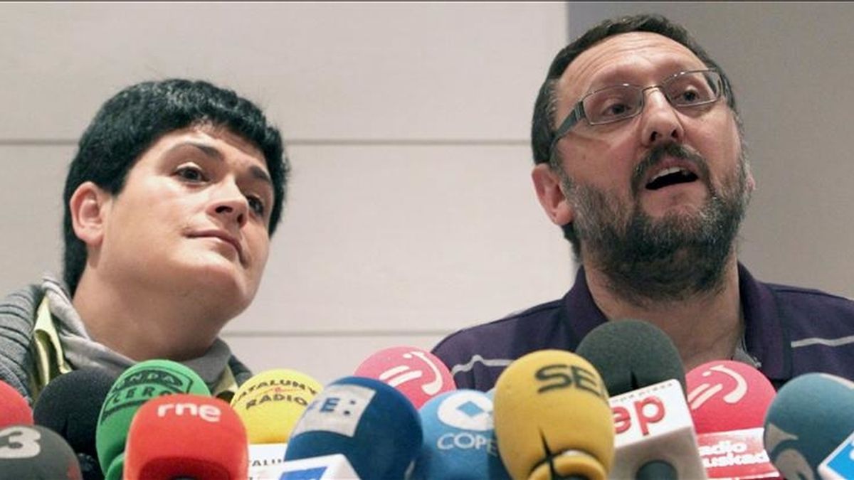 Los representantes de la izquierda abertzale Txelui Moreno y Marian Beitialarrangoitia. EFE/Archivo Los representantes de la izquierda abertzale Txelui Moreno y Marian Beitialarrangoitia. EFE/Archivo