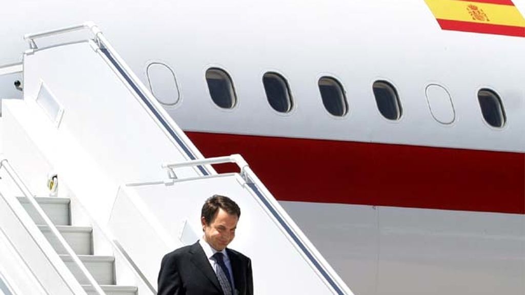 Zapatero en el Falcon