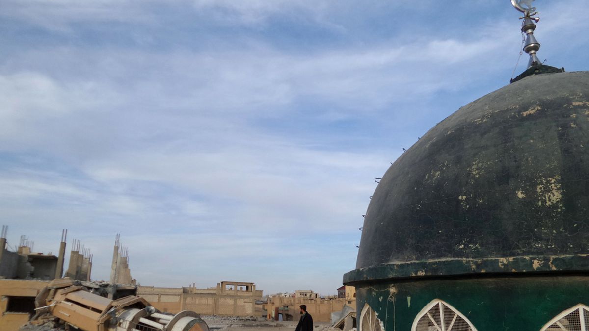 Bombardeo en Raqqa en noviembre de 2014