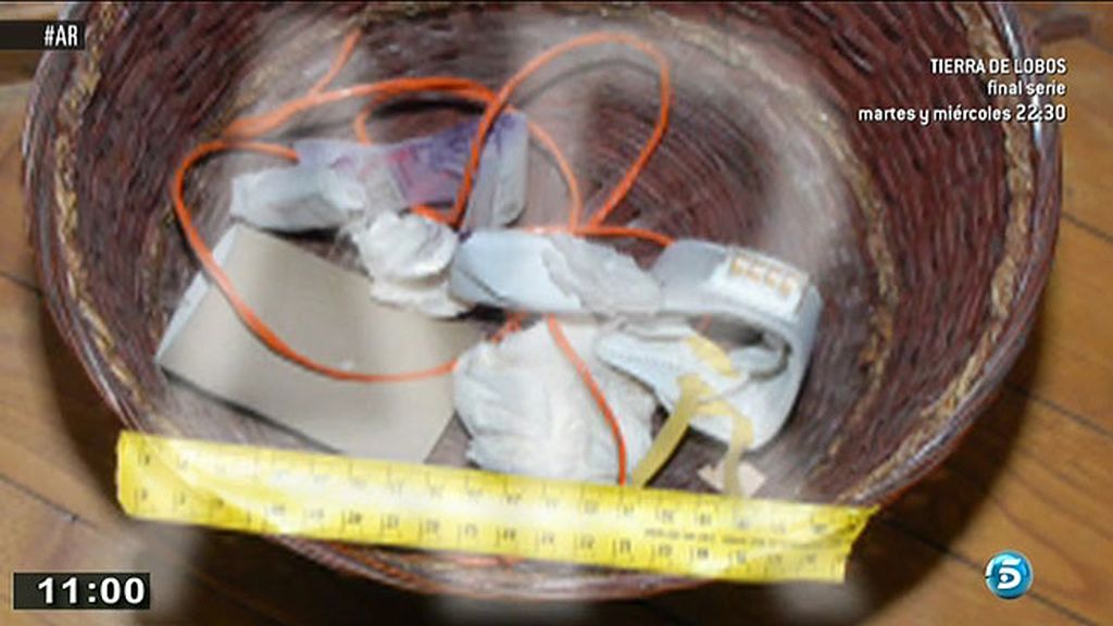 Una cuerda similar a la hallada junto al cadáver en la papelera