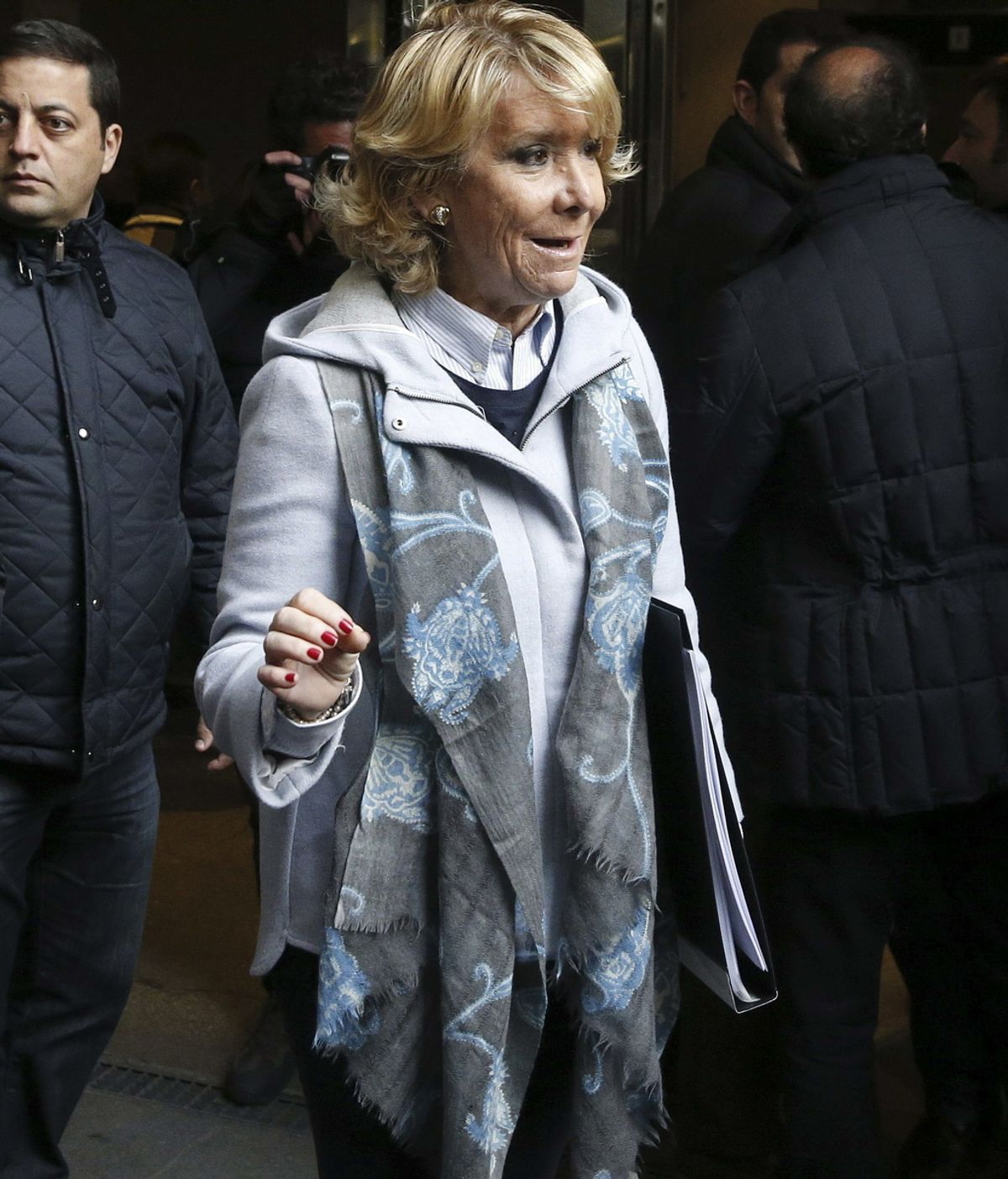 Esperanza Aguirre a su llegada a los juzgados en Madrid