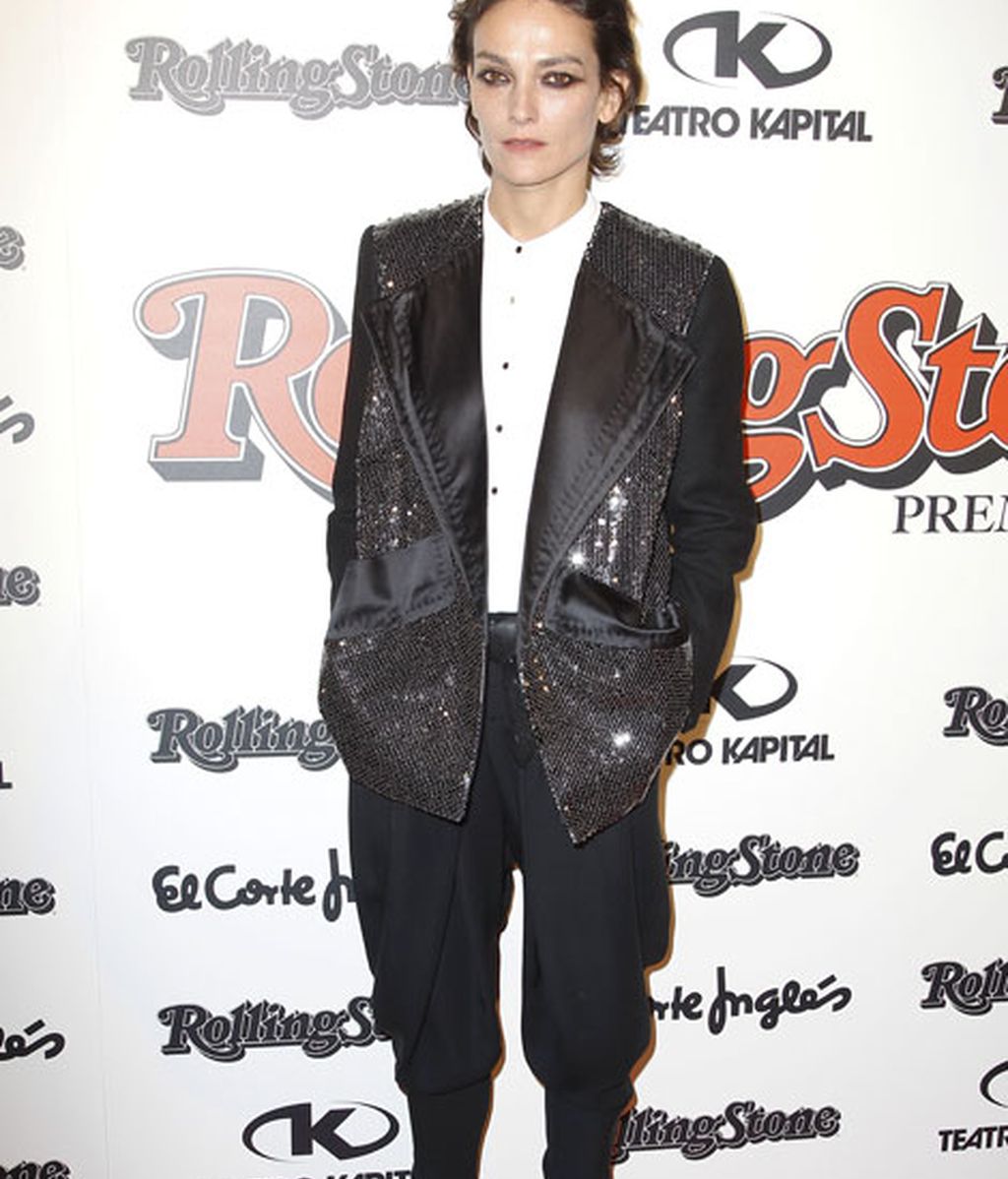 La modelo Laura Ponte se puso una chaqueta de lentejuelas