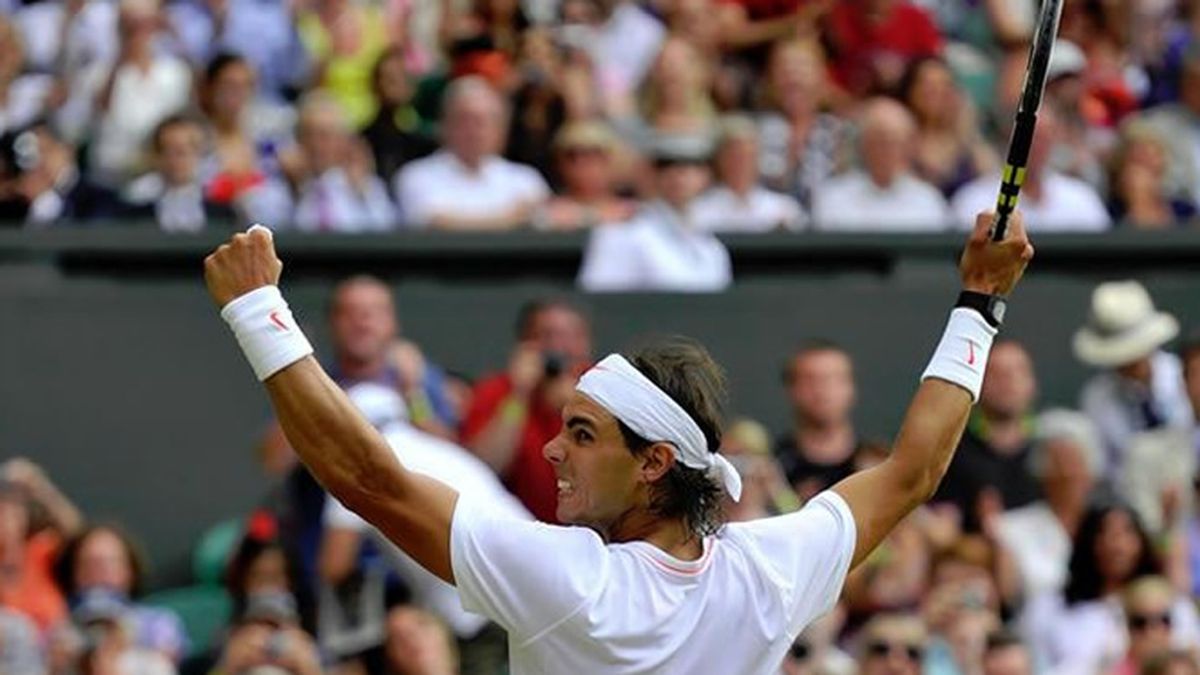 Nadal celebró así los puntos decisivos. Nadal celebró así los puntos decisivos.