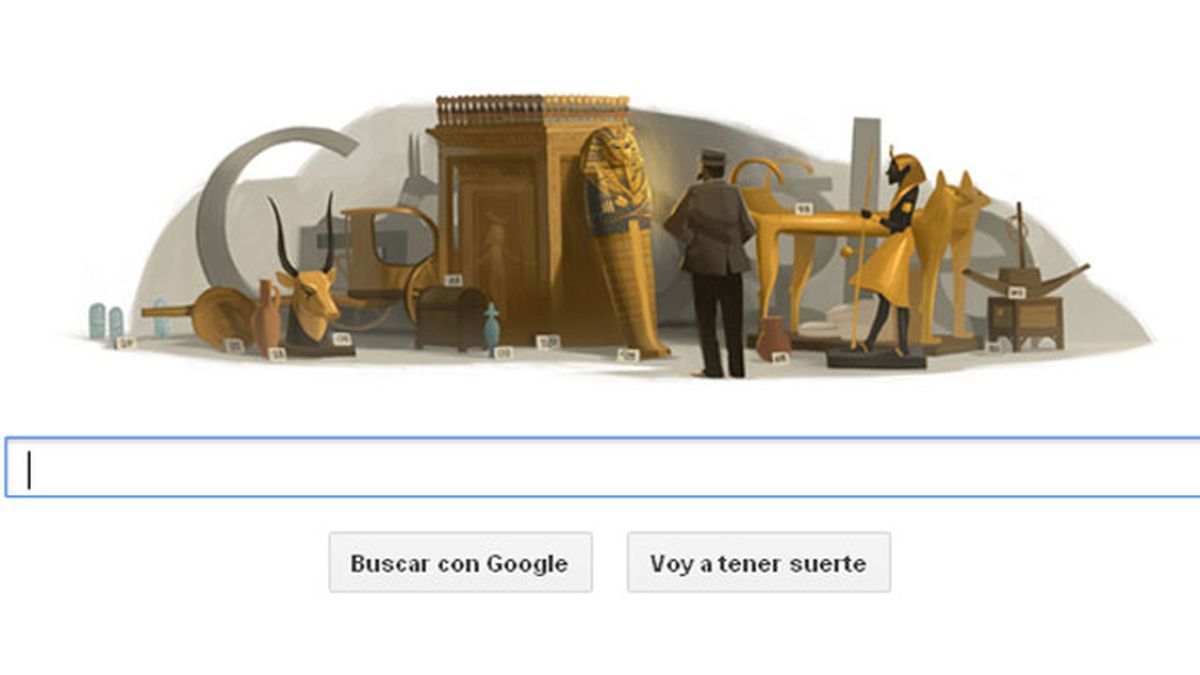 El logo de Google se esconde tras la tumba de Tutankamón