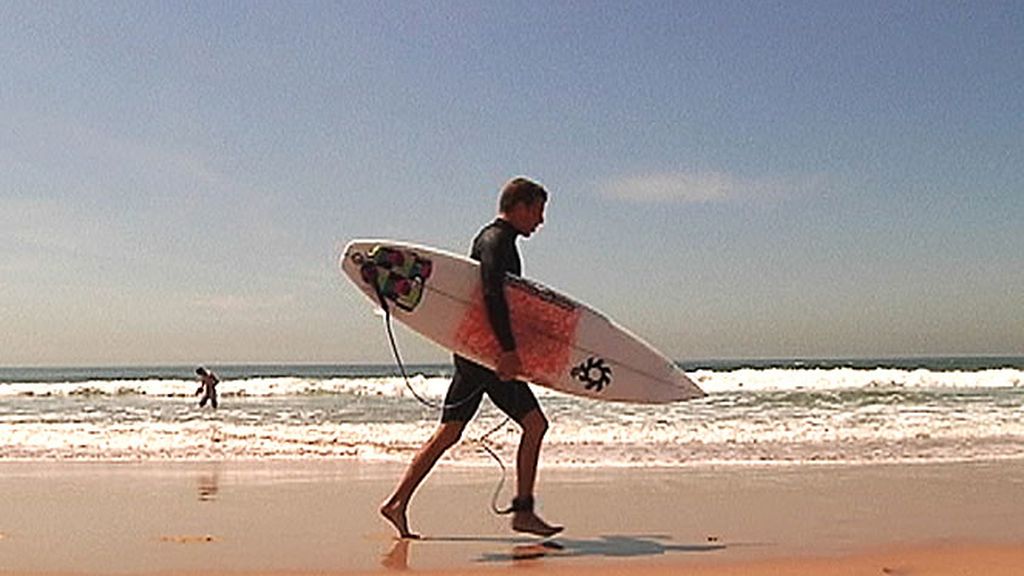 Una de las increíbles playas de portugal, muy cerca de Lisboa