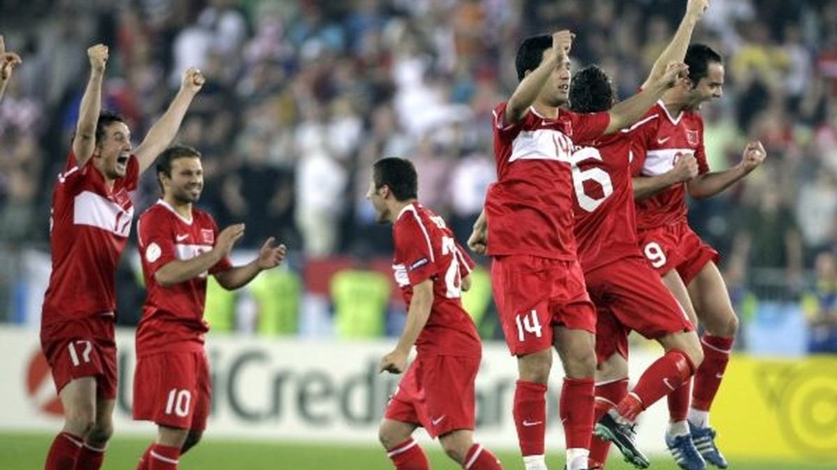 Turquía celebra su pase a semifinales. Foto: EFE