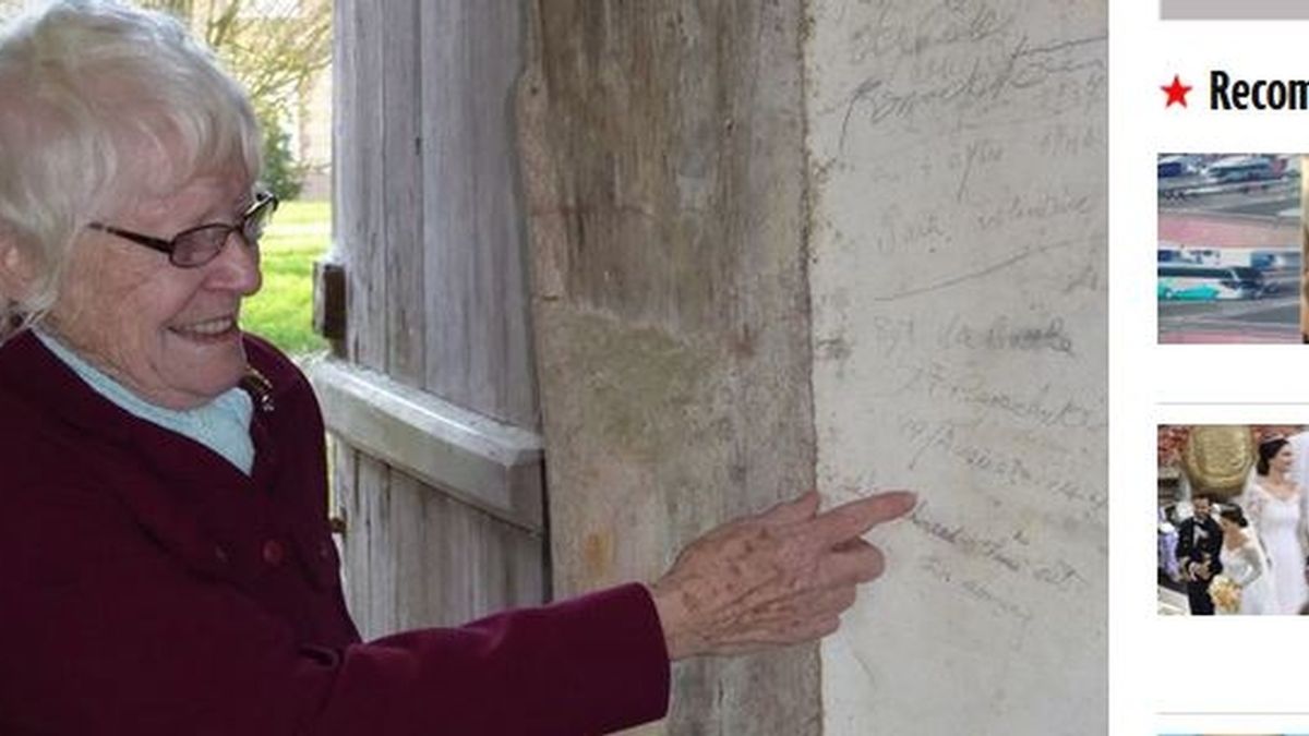 Encuentra 71 años después la nota que escribió su marido durante la Segunda Guerra Mundial