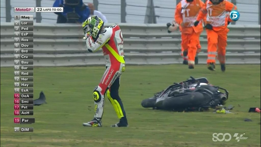 Rossi, Márquez, Pedrosa, Iannone... al suelo