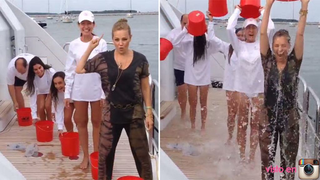 Thalía, además de mojarse, anima a crear conciencia sobre la enfermedad