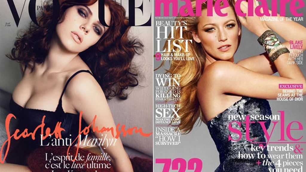 Blake Lively y Scarlett Johansson, las dos rubias más importantes de Ryan Reynolds