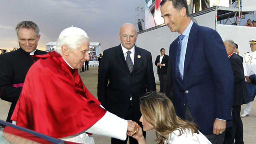 Los príncipes, con el Papa en Cuatro Vientos