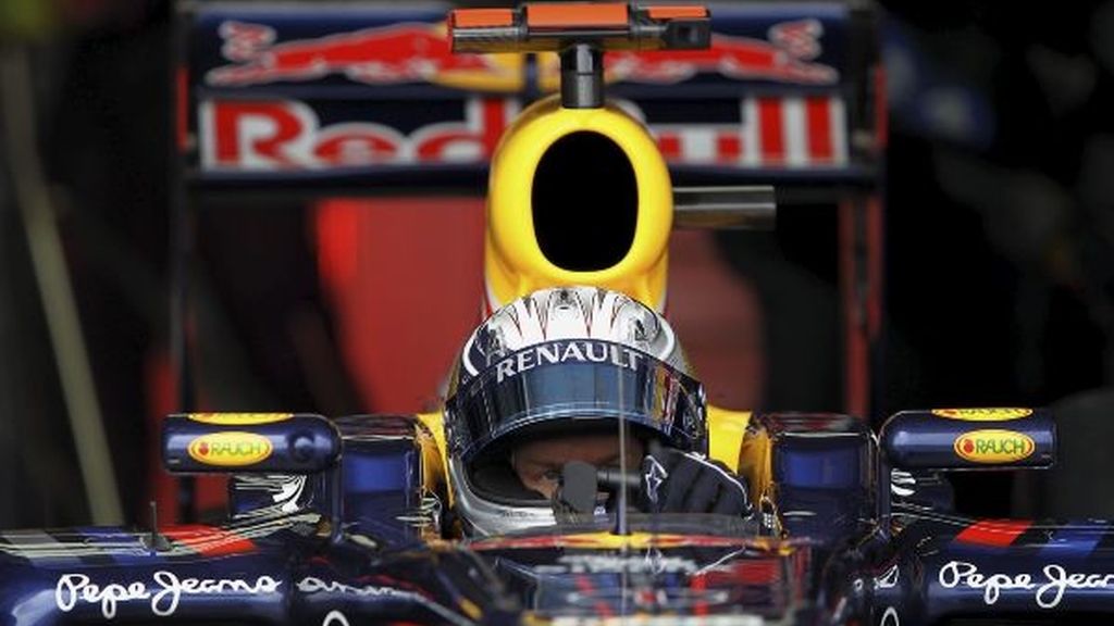Vettel, en su coche