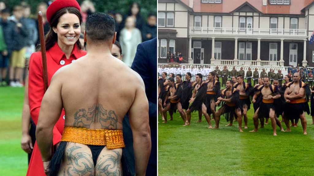 Besos maoríes y 'vuelo' de faldas en el primer viaje oficial del príncipe George y familia