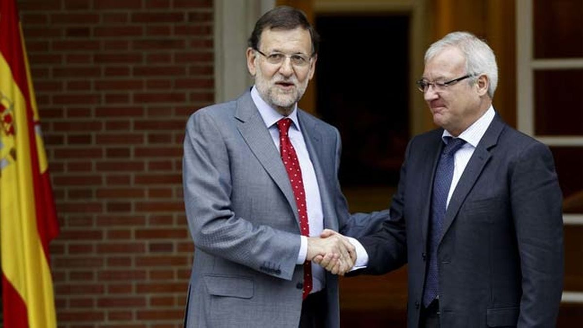 Mariano Rajoy recibe al presidente de Murcia, Ramon Luis Valcárcel