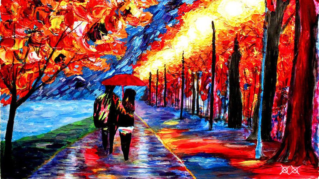 Un artista ciego se vale del tacto para pintar cuadros increíbles