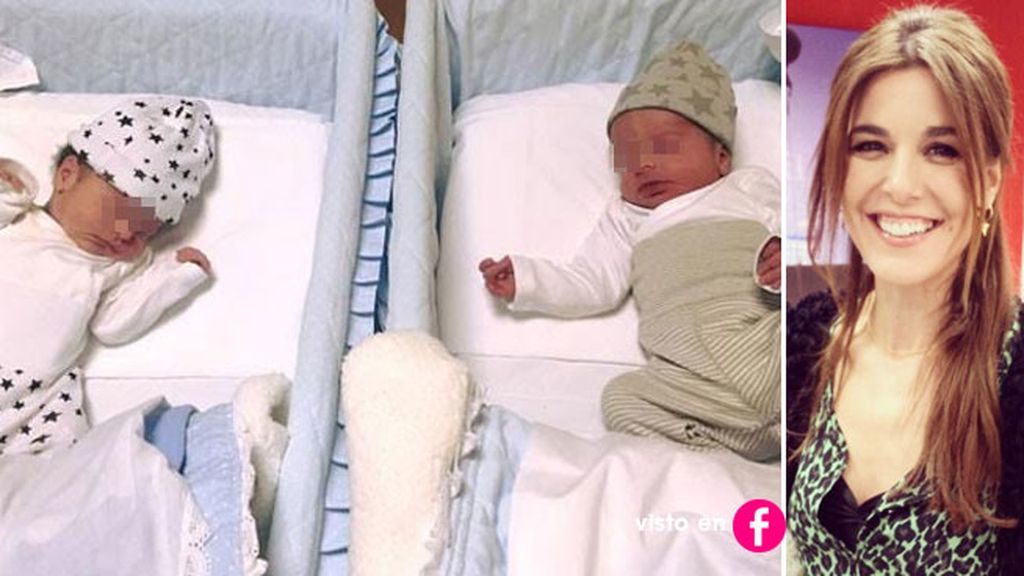 Bruno y Mateo, los mellizos de Dumont y Raquel Sánchez, recién nacidos