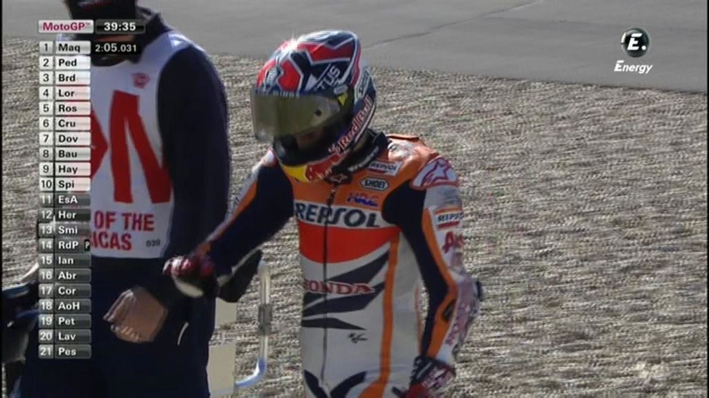 Marc Márquez sufre una caida en la FP3 de Texas