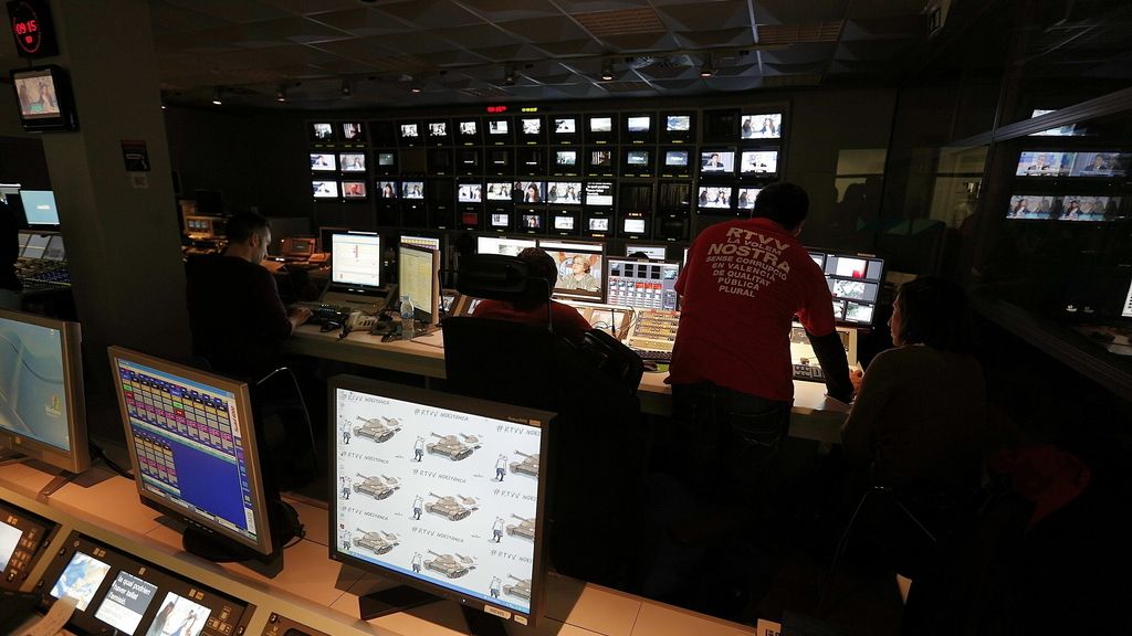 Sala de realización de la televisión valenciana