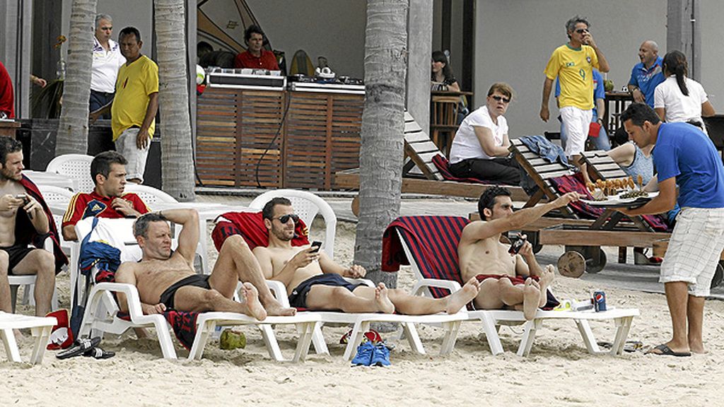 Los chicos han aprovechado su día de descanso para descansar