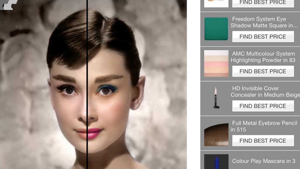 Maquillando a Audrey Hepburn