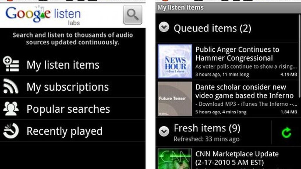Google Listen, de los servicios que desaparecen.
