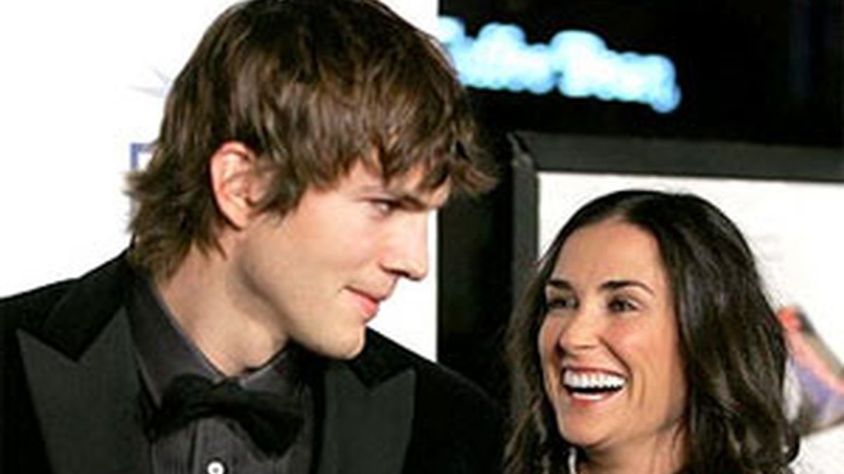 Ashton Kutcher y Demi Moore.