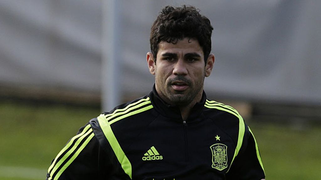 Diego Costa en un entrenamiento