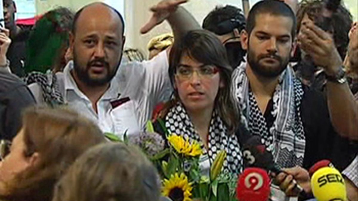 Los tres activistas han llegado a España