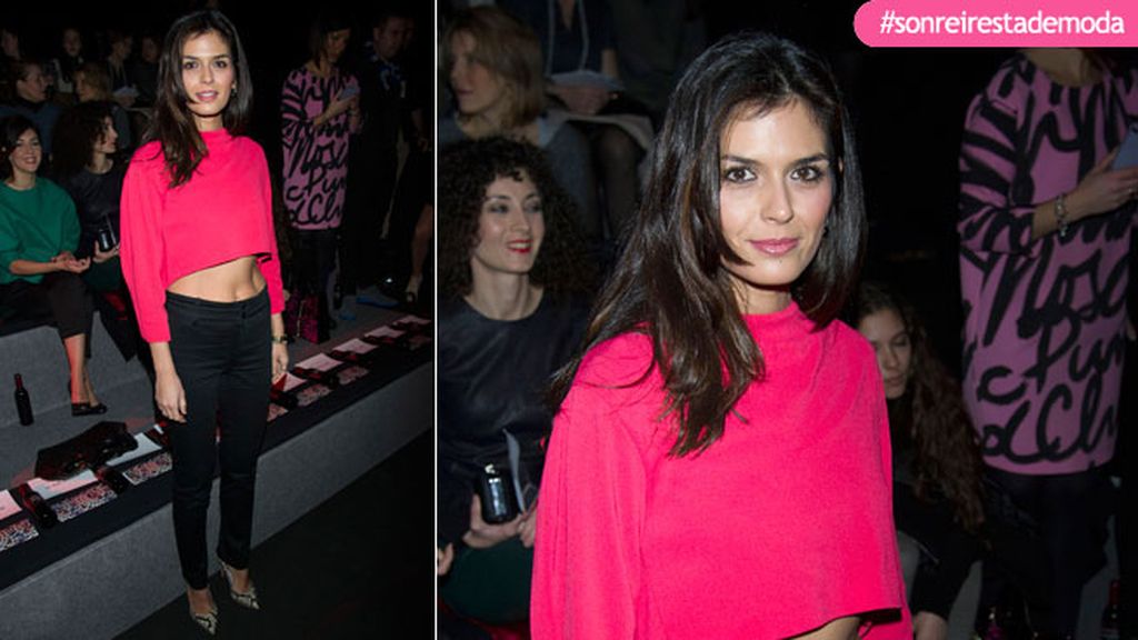 María Reyes en el desfile de AA de Amaya Arzuaga