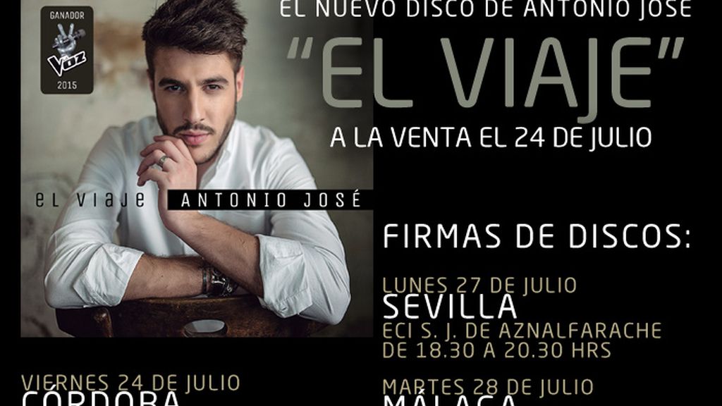Antonio José anuncia la fecha de lanzamiento de su álbum \