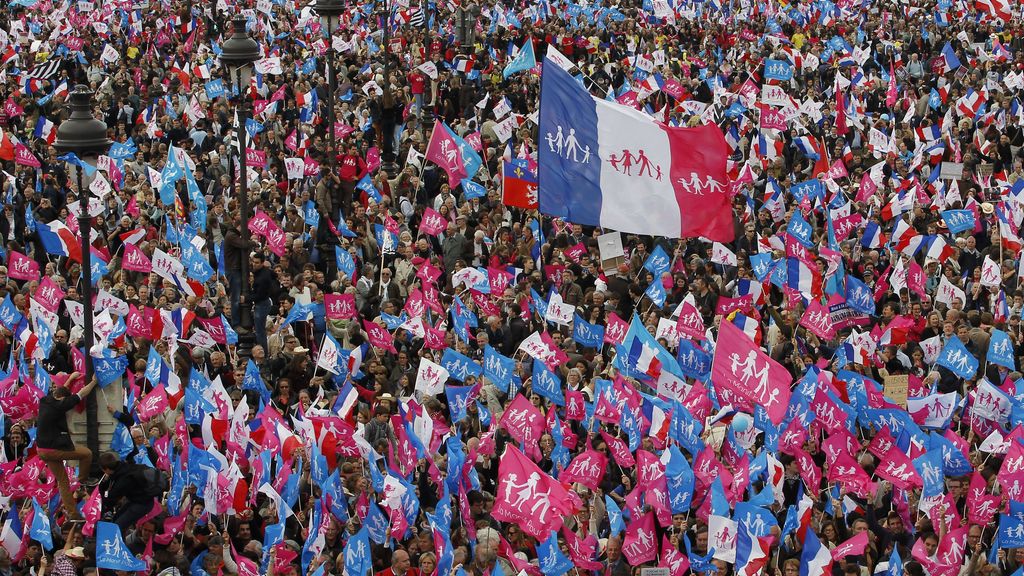 Nueva manifestación contra el matrimonio homo.ual en Francia