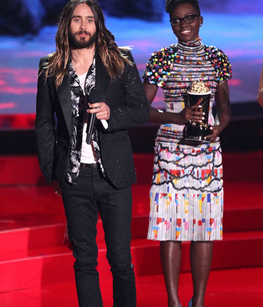 Jared Leto y Lupita subieron juntos al escenario