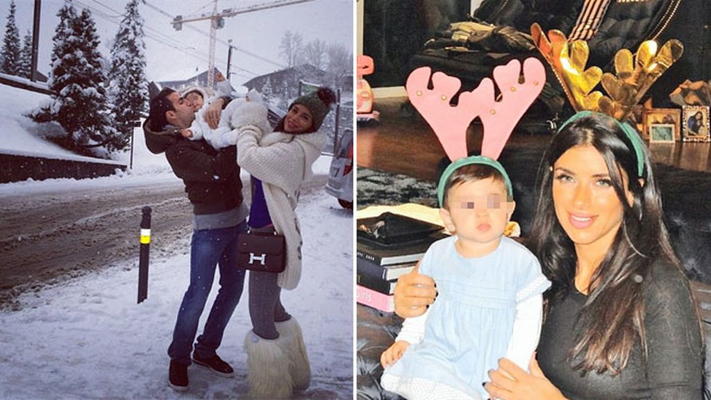 Cesc Fábregas y Danielle Semaan se fueron a la nieve