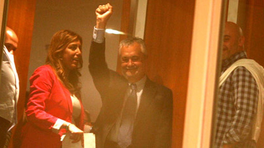 Griñán celebra los resultados en Andalucía