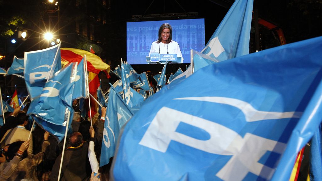 Celebración en la sede del PP en Madrid