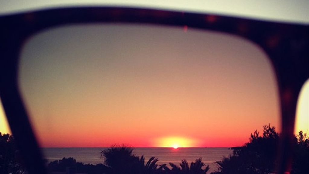 Miguel Ángel ha mostrado a través de sus gafas el atardecer en Portugal
