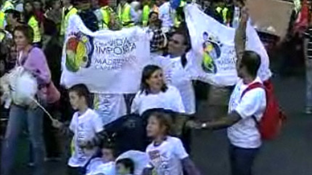 Manifestación contra la reforma de la ley del aborto