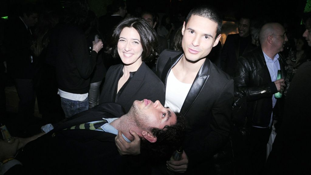 La periodista Rosa Belmonte con Carlos García y Adriano Silva