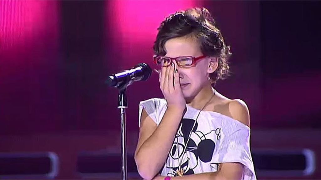 Iraila se emocionó cuando los tres coaches se dieron la vuelta en su audición