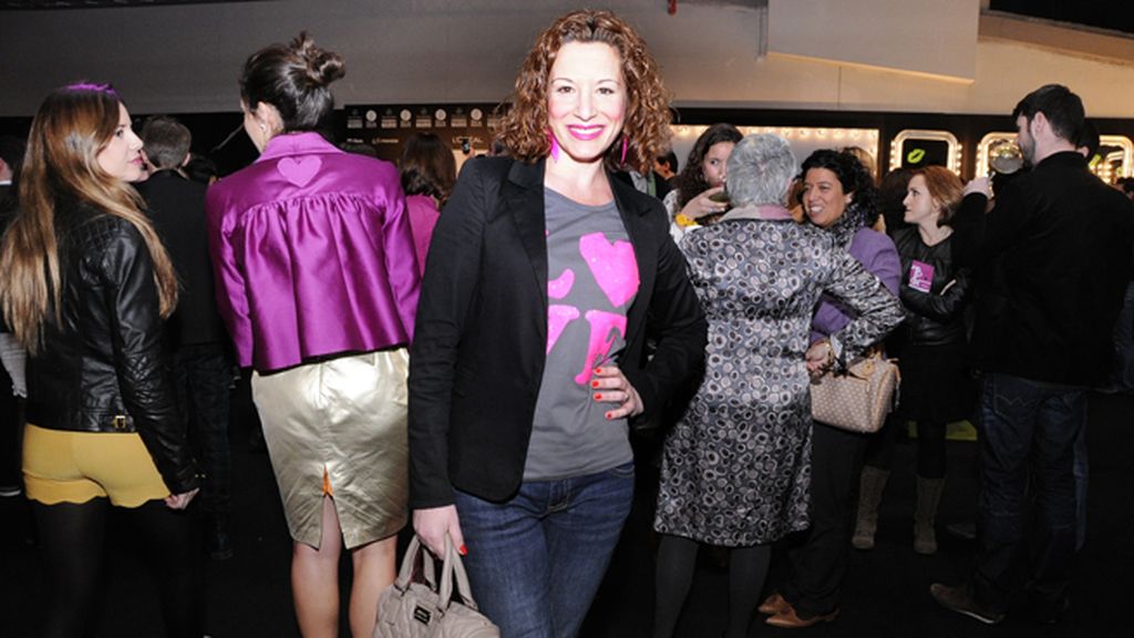 La actriz Eva Almaya en el kissing room