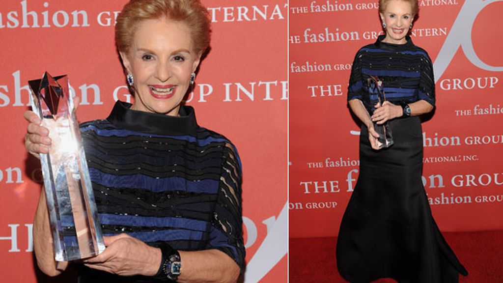 Carolina Herrera, sobria y elegante, en tonos oscuros