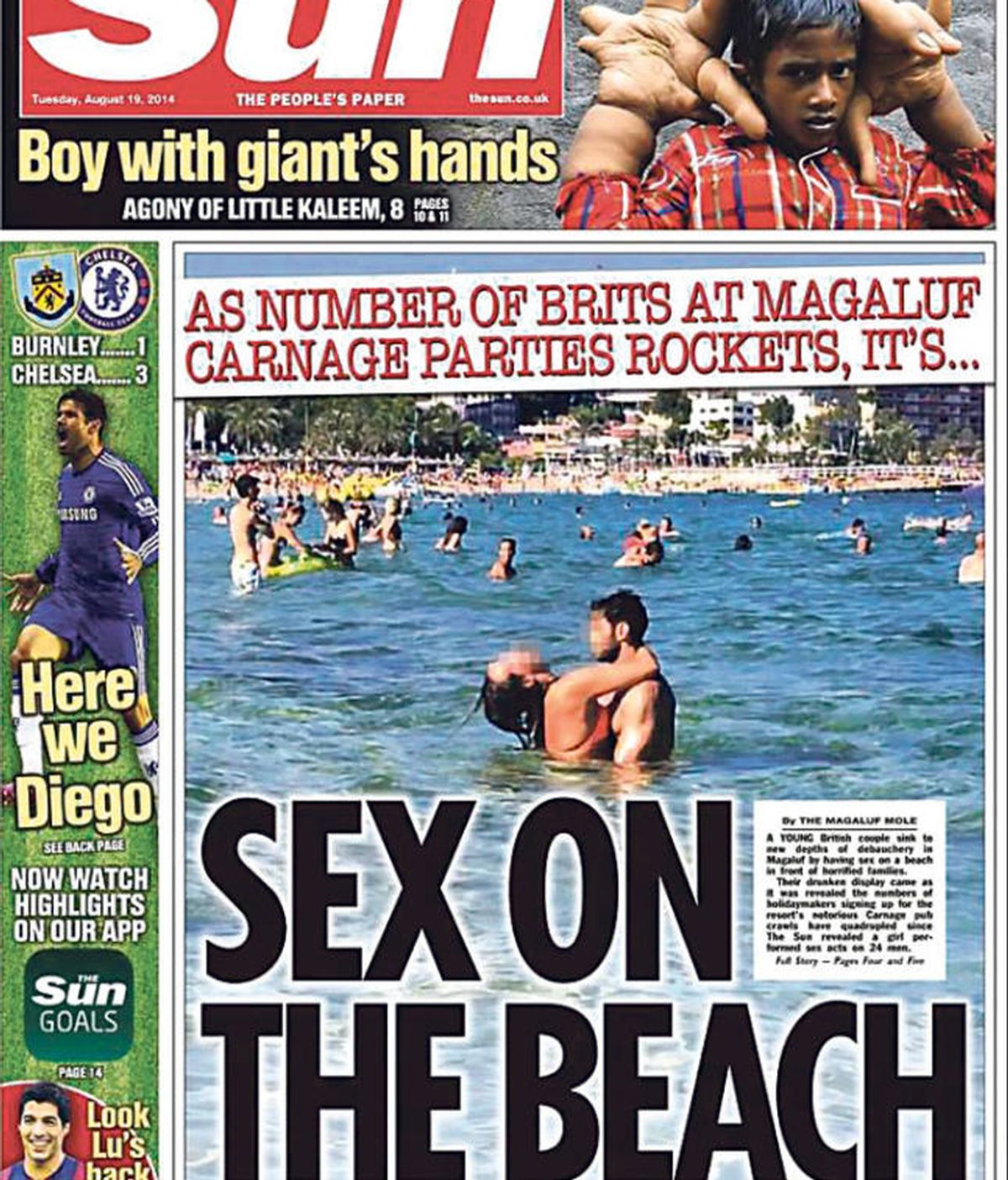 Sexo en la playa de Magaluf