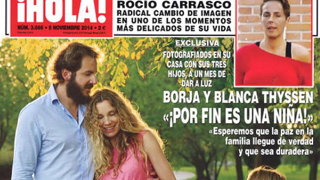 Borja Thyssen y Blanca Cuesta esperan una niña