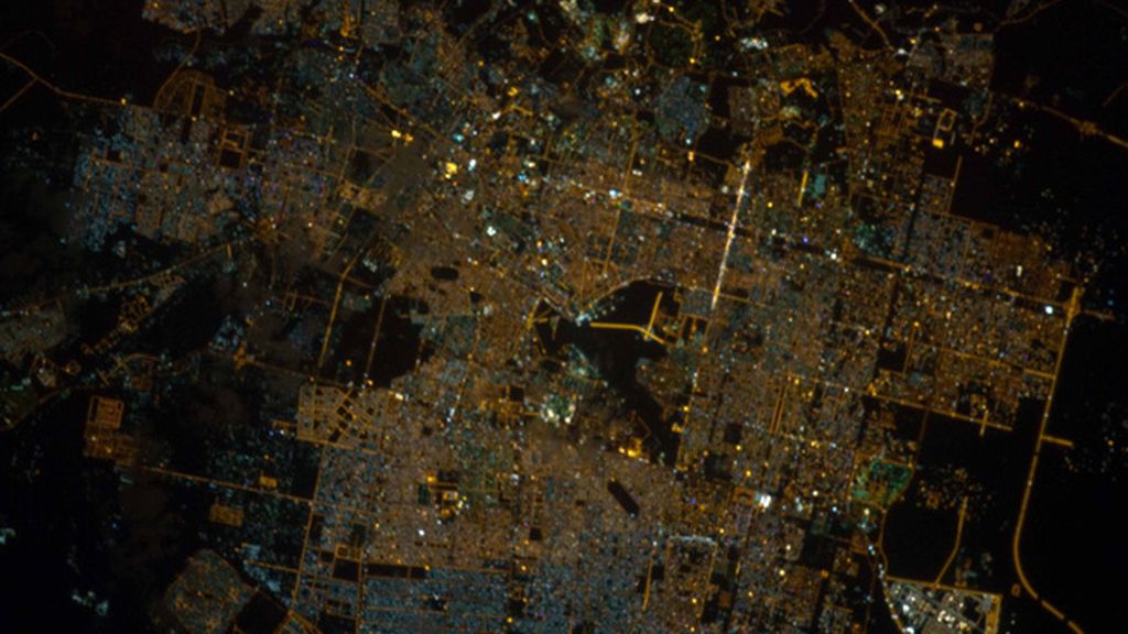 Ciudades brillantes desde el espacio