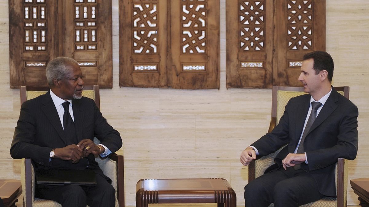 Kofi Annan y Bashir Al Assad
