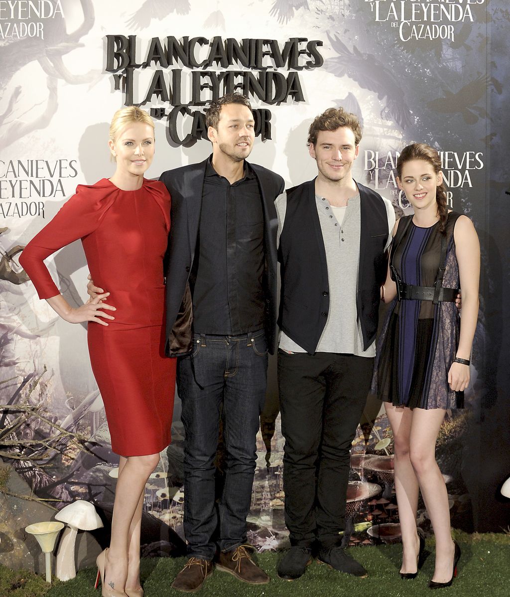 Charlize Theron, Rupert Sanders, Sam Claflin y Kristen Stewart