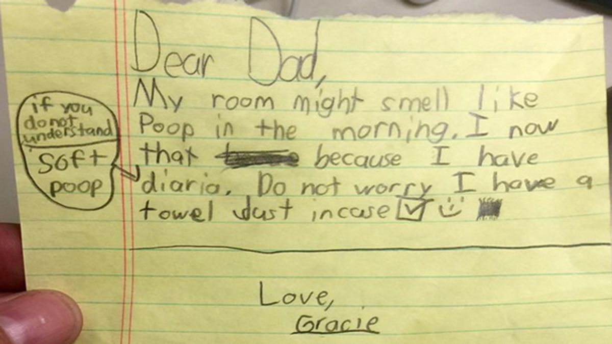 La inocente advertencia de una hija a su padre por sus problemas estomacales: "Mi habitación puede oler a caca"