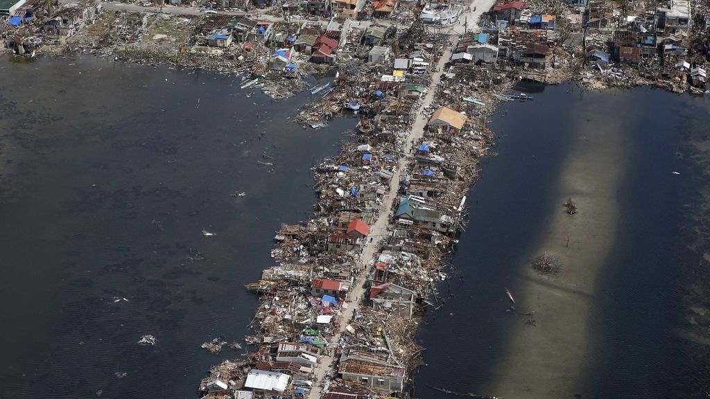 La provincia de Samar en Filipinas totalmente destruida
